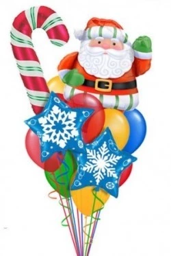 Букет «Поздравление от Санты» из 14 шаров