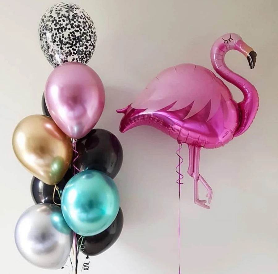 Композиция шаров Фламинго в джунглях