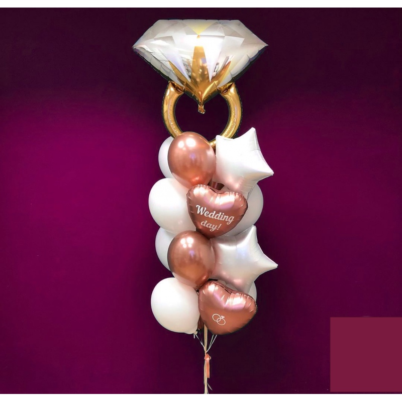 Фонтан из шаров на свадьбу