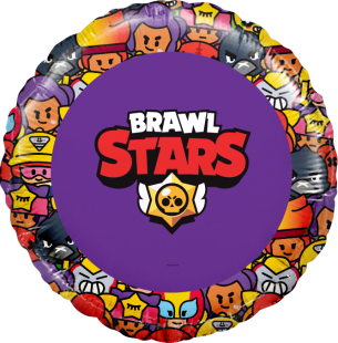Шар Круг, Brawl Stars, Команда бойцов, дизайн №1, Фиолетовый, 1 шт