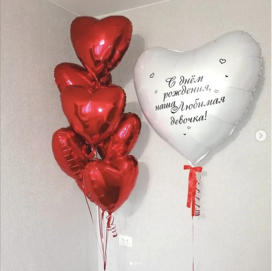Шары сердца на День Рождения