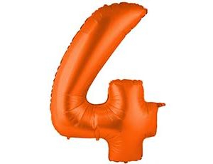 Шар Цифра 4 Пастель Orange