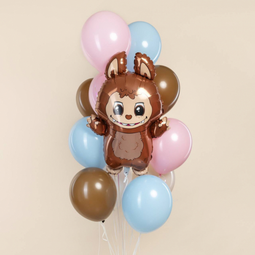Букет из шаров «Коричневый лабубу»